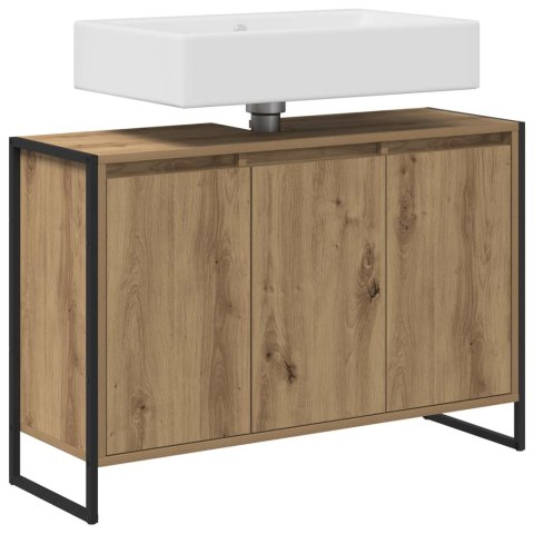 SZAFKA ŁAZIENKOWA Z DRZWIAMI DĄB RZEMIEŚLNICZY 90X 30X 60CM