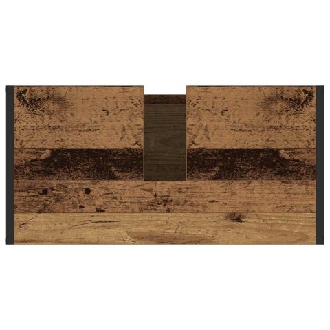 SZAFKA ŁAZIENKOWA Z DRZWIAMI STARE DREWNO 60X 30X 60CM