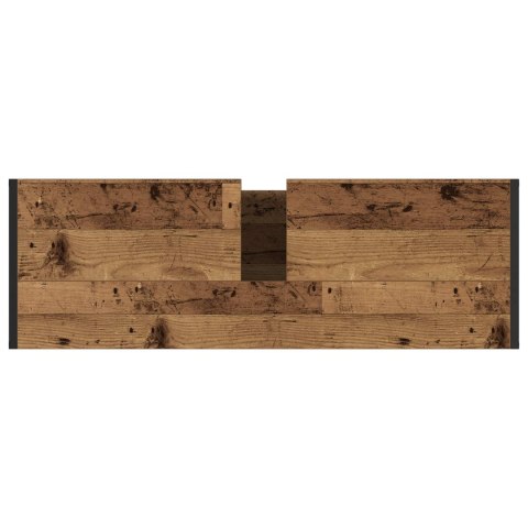 SZAFKA ŁAZIENKOWA Z DRZWIAMI STARE DREWNO 90X 30X 60CM