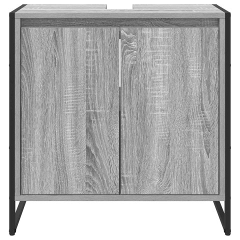 SZAFKA ŁAZIENKOWA Z DRZWIAMI SZARY SONOMA 60X 30X 60CM