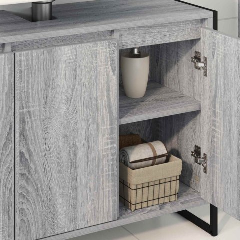 SZAFKA ŁAZIENKOWA Z DRZWIAMI SZARY SONOMA 90X 30X 60CM