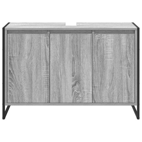 SZAFKA ŁAZIENKOWA Z DRZWIAMI SZARY SONOMA 90X 30X 60CM