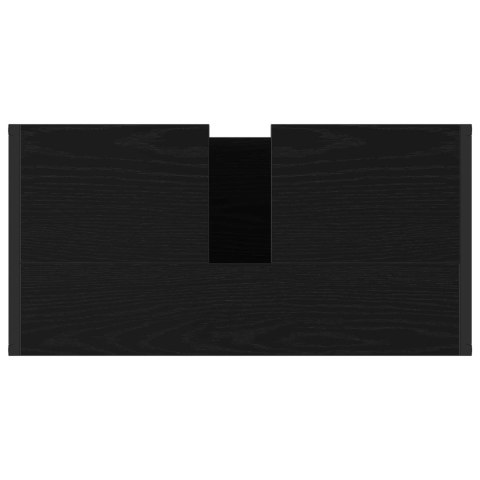 SZAFKA ŁAZIENKOWA Z PRZECHOWYWANIEM CZARNY DĄB 60X 30X 60CM