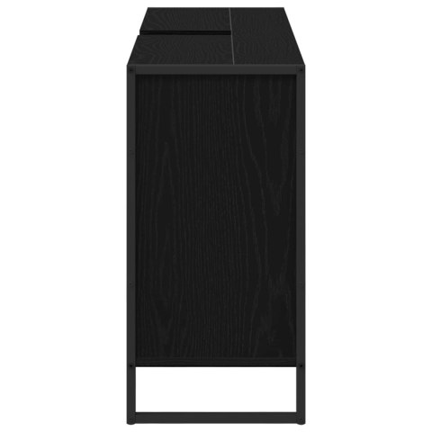 SZAFKA ŁAZIENKOWA Z PRZECHOWYWANIEM CZARNY DĄB 90X 30X 60CM