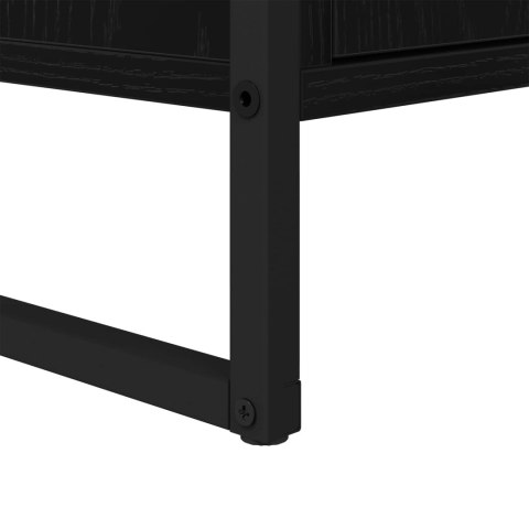 SZAFKA ŁAZIENKOWA Z PRZECHOWYWANIEM CZARNY DĄB 90X 30X 60CM