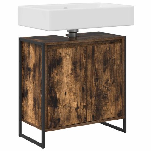 SZAFKA ŁAZIENKOWA Z PRZECHOWYWANIEM DĄB DYMNY 60X 30X 60CM