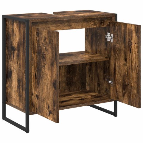 SZAFKA ŁAZIENKOWA Z PRZECHOWYWANIEM DĄB DYMNY 60X 30X 60CM