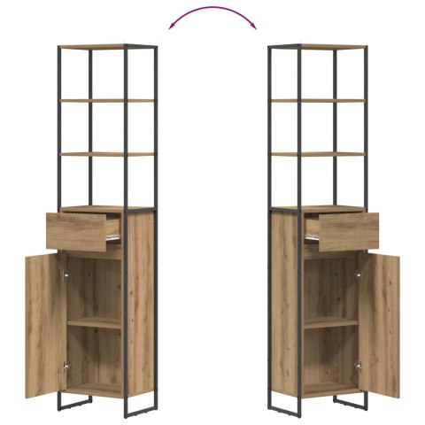 SZAFKA ŁAZIENKOWA Z SZUFLADĄ DĄB RZEMIEŚLNICZY 40X 30X 180CM