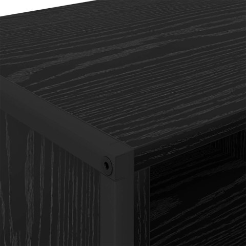 SZAFKA NA BUTY Z PRZECHOWYWANIEM CZARNY DĄB 60X 35X 44CM