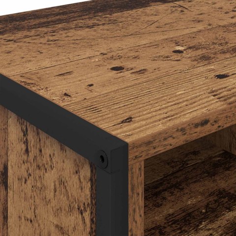 SZAFKA NA BUTY Z PRZECHOWYWANIEM STARE DREWNO 60X 35X 44CM