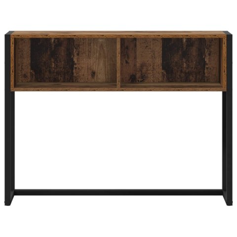 STOLIK KOŃCOWY Z PRZECHOWYWANIEM STARE DREWNO 100X 36X 75CM