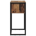 STOLIK KOŃCOWY Z PRZECHOWYWANIEM STARE DREWNO 100X 36X 75CM