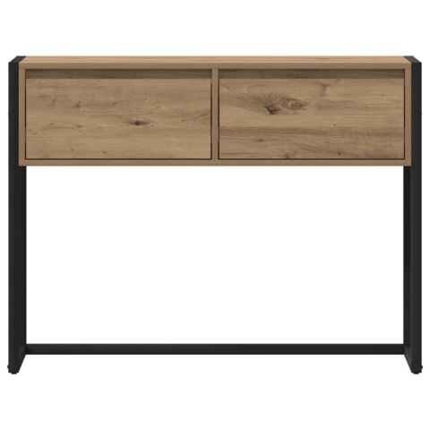 STOLIK KOŃCOWY Z SZUFLADĄ DĄB RZEMIEŚLNICZY 100X 36X 75CM