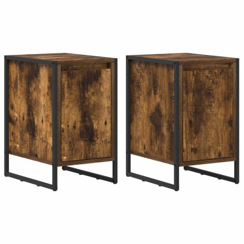 STOLIK NOCNY 2 PCS DĄB DYMNY 39,5X 30X 50CM