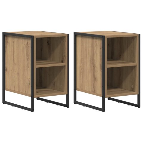 STOLIK NOCNY 2 PCS DĄB RZEMIEŚLNICZY 39.5X 30X 50CM