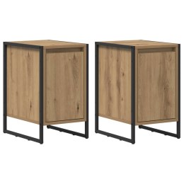 STOLIK NOCNY 2 PCS DĄB RZEMIEŚLNICZY 39,5X 30X 50CM
