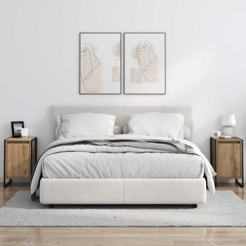 STOLIK NOCNY 2 PCS DĄB RZEMIEŚLNICZY 39,5X 30X 50CM