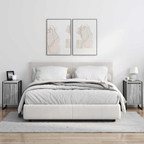 STOLIK NOCNY SZARY SONOMA 39,5X 30X 50CM