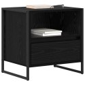 STOLIK NOCNY Z SZUFLADĄ 2 PCS CZARNY DĄB 50X 39,5X 50CM