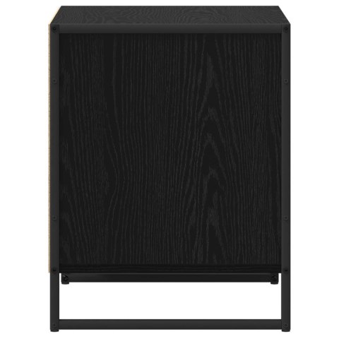 STOLIK NOCNY Z SZUFLADĄ 2 PCS CZARNY DĄB 50X 39,5X 50CM