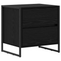 STOLIK NOCNY Z SZUFLADĄ 2 PCS CZARNY DĄB 50X 39.5X 50CM