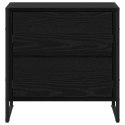 STOLIK NOCNY Z SZUFLADĄ 2 PCS CZARNY DĄB 50X 39.5X 50CM