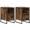 STOLIK NOCNY Z SZUFLADĄ 2 PCS DĄB DYMNY 39,5X 30X 50CM