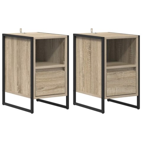 STOLIK NOCNY Z SZUFLADĄ 2 PCS SONOMA 39,5X 30X 50CM