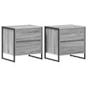 STOLIK NOCNY Z SZUFLADĄ 2 PCS SZARY SONOMA 50X 39.5X 50CM