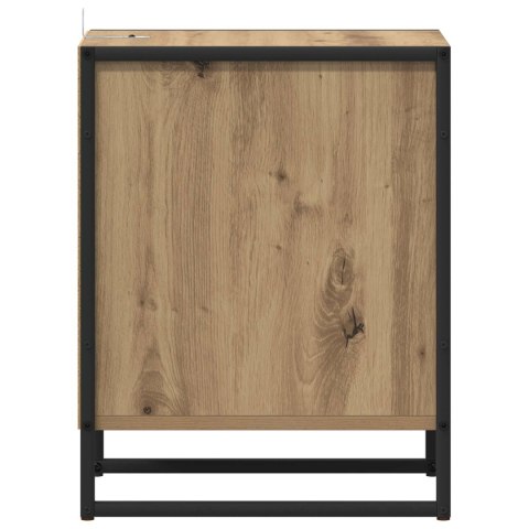 STOLIK NOCNY Z SZUFLADĄ DĄB RZEMIEŚLNICZY 39,5X 30X 50CM