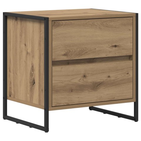 STOLIK NOCNY Z SZUFLADĄ DĄB RZEMIEŚLNICZY 50X 39.5X 50CM