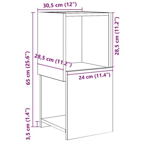 SZAFKA NAROŻNA DĄB SONOMA 30,5X30X65CM