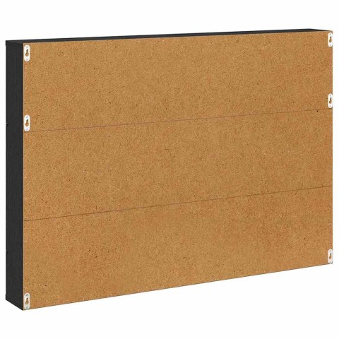 REGAŁ NA GAZETY Z PÓŁKĄ 2 PCS CZARNY DĄB 100X 12X 70CM