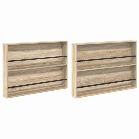 REGAŁ NA GAZETY Z PÓŁKĄ 2 PCS DĄB SONOMA 100X 12X 70CM