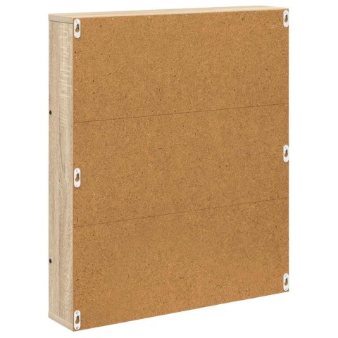 REGAŁ NA GAZETY Z PÓŁKĄ 2 SZT. DĄB SONOMA 60X 12X 70CM