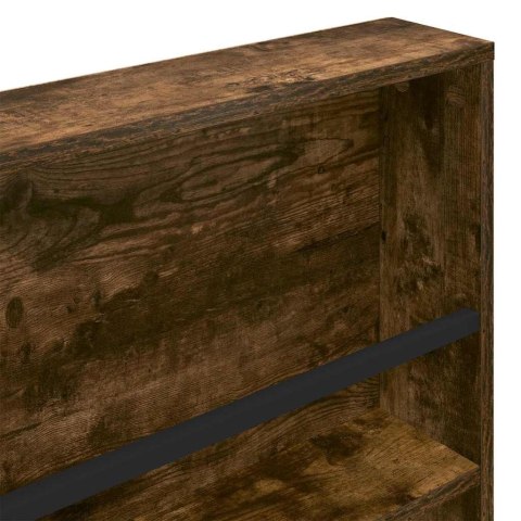 REGAŁ NA GAZETY Z PÓŁKĄ 2 SZT. DĄB WĘDZONY 80X 12X 70CM