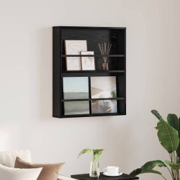 REGAŁ NA GAZETY Z PÓŁKĄ CZARNY DĄB 60X 12X 70CM