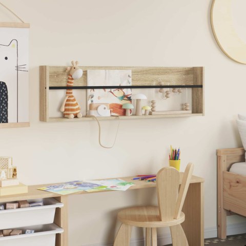 REGAŁ NA GAZETY Z PÓŁKĄ DĄB SONOMA 100X 12X 30CM