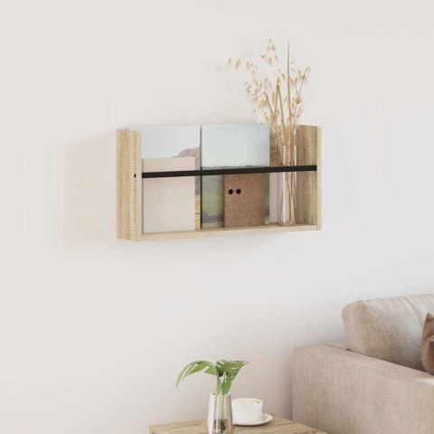 REGAŁ NA GAZETY Z PÓŁKĄ DĄB SONOMA 60X 12X 30CM