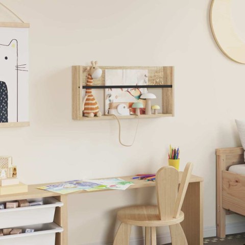 REGAŁ NA GAZETY Z PÓŁKĄ DĄB SONOMA 60X 12X 30CM