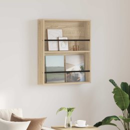 REGAŁ NA GAZETY Z PÓŁKĄ DĄB SONOMA 60X 12X 70CM