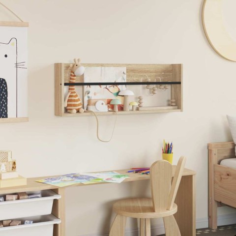 REGAŁ NA GAZETY Z PÓŁKĄ DĄB SONOMA 80X 12X 30CM