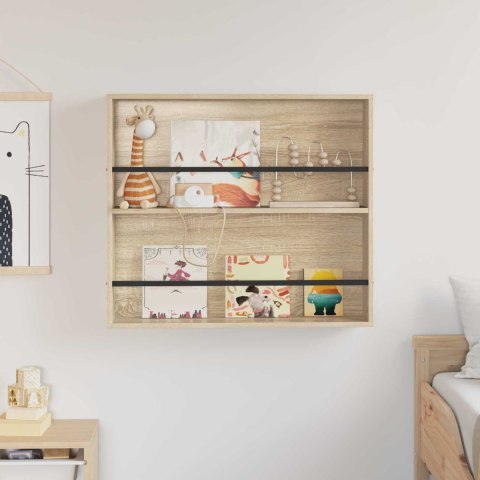 REGAŁ NA GAZETY Z PÓŁKĄ DĄB SONOMA 80X 12X 70CM