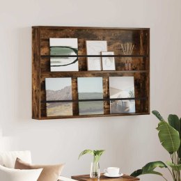 REGAŁ NA GAZETY Z PÓŁKĄ DĄB WĘDZONY 100X 12X 70CM