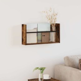 REGAŁ NA GAZETY Z PÓŁKĄ DĄB WĘDZONY 60X 12X 30CM