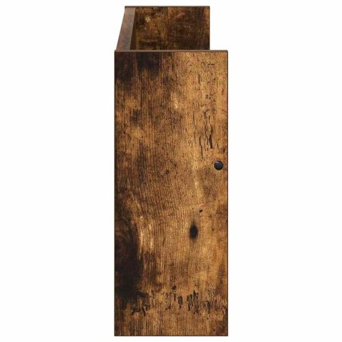 REGAŁ NA GAZETY Z PÓŁKĄ DĄB WĘDZONY 60X 12X 30CM