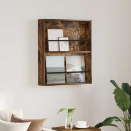 REGAŁ NA GAZETY Z PÓŁKĄ DĄB WĘDZONY 60X 12X 70CM