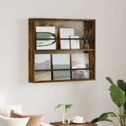 REGAŁ NA GAZETY Z PÓŁKĄ DĄB WĘDZONY 80X 12X 70CM