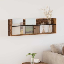 REGAŁ NA GAZETY Z PÓŁKĄ STARE DREWNO 100X 12X 30CM