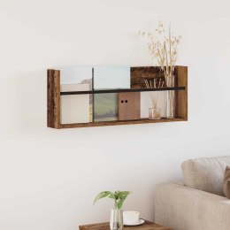 REGAŁ NA GAZETY Z PÓŁKĄ STARE DREWNO 80X 12X 30CM